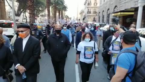 About a hundred people joined the Pro-Jeremy Vearey campaign “Hands off our people's Generals”