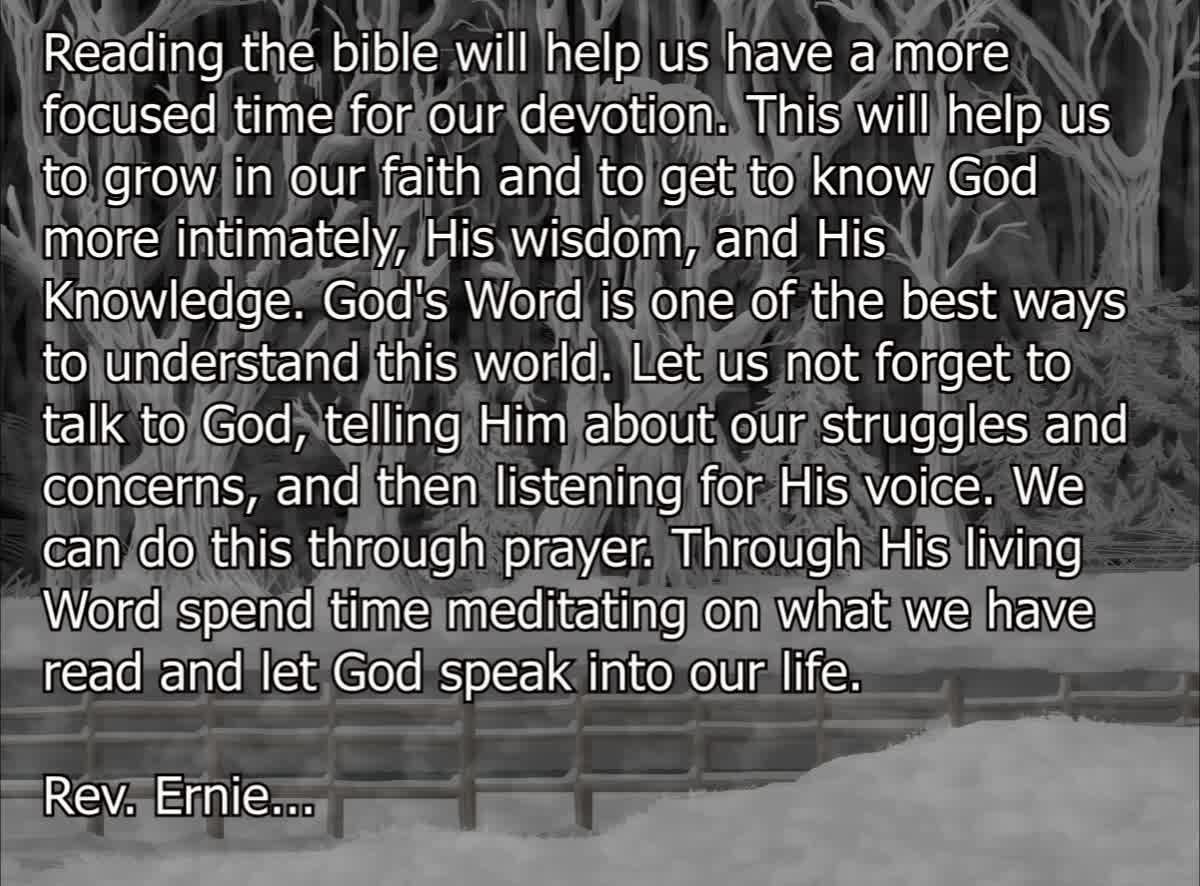 Daily Message from Rev. Ernie, Feb. 4 2022