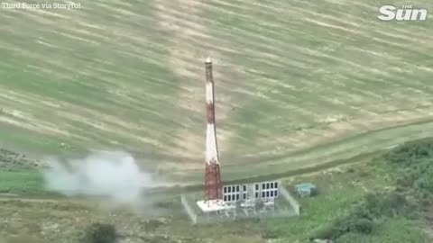 Ukrainian kamikaze drone DESTROYS Russian surveillance tower