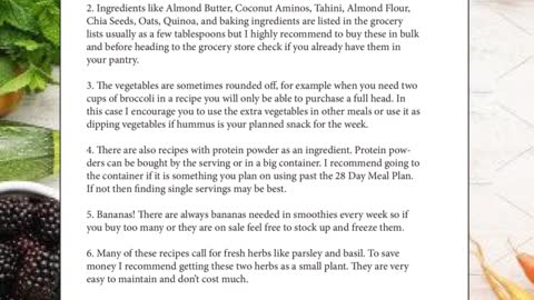7 Day Vegan Meal Plan