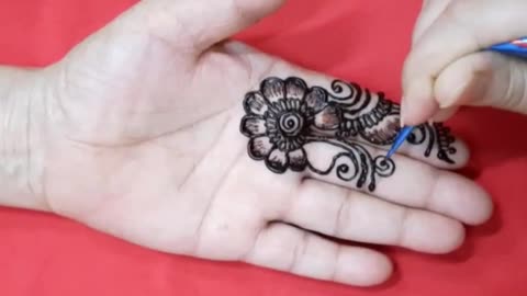 Henna tattoo design with henna stain