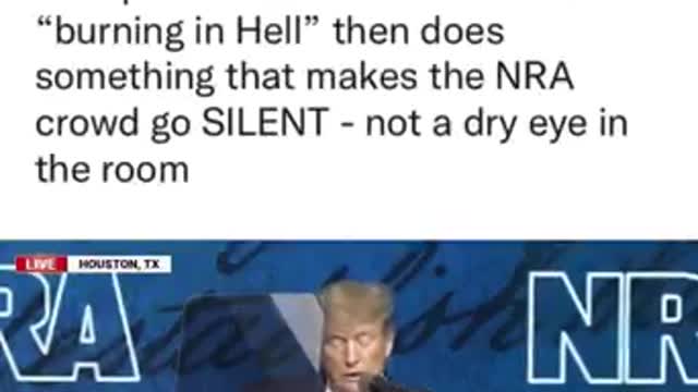 Benny Johnson - Trump does something that makes the NRA crowd go SILENT— not a DRY EYE in the room