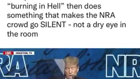 Benny Johnson - Trump does something that makes the NRA crowd go SILENT— not a DRY EYE in the room