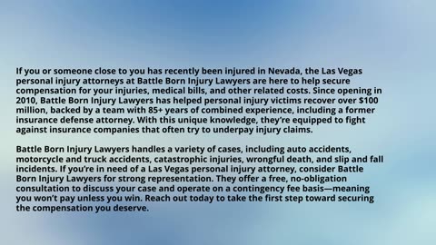 Las Vegas personal injury lawyers