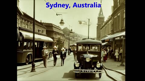 A.I. interpretation of major world cities in the year 1940.