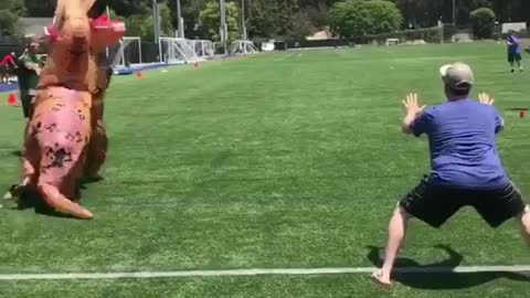 Collab copyright protection - trex dinosaur football