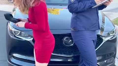 The cop gets a surprise from hot criminal…