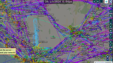 Pure Area 51 Air Traffic Time Lapse - Oct 20th 2024 -