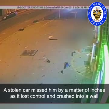 Shocking footage shows near miss crash in Birmingham