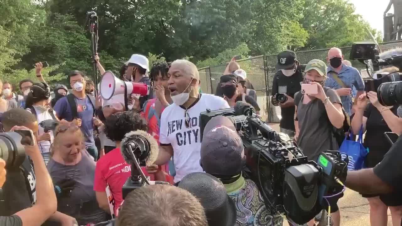 Black Lives Matter Protestors Stopped From Tearing Down Statue Of Black Man's Ancestor