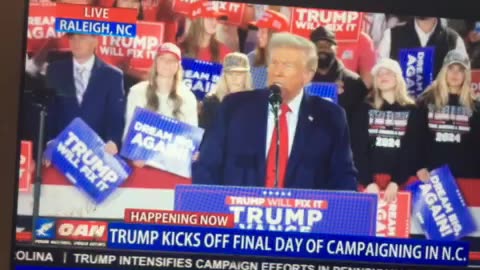 🦅 OAN Raleigh rally in NC president Donald j Trump knows them all in DC ( smart & stupid) ones