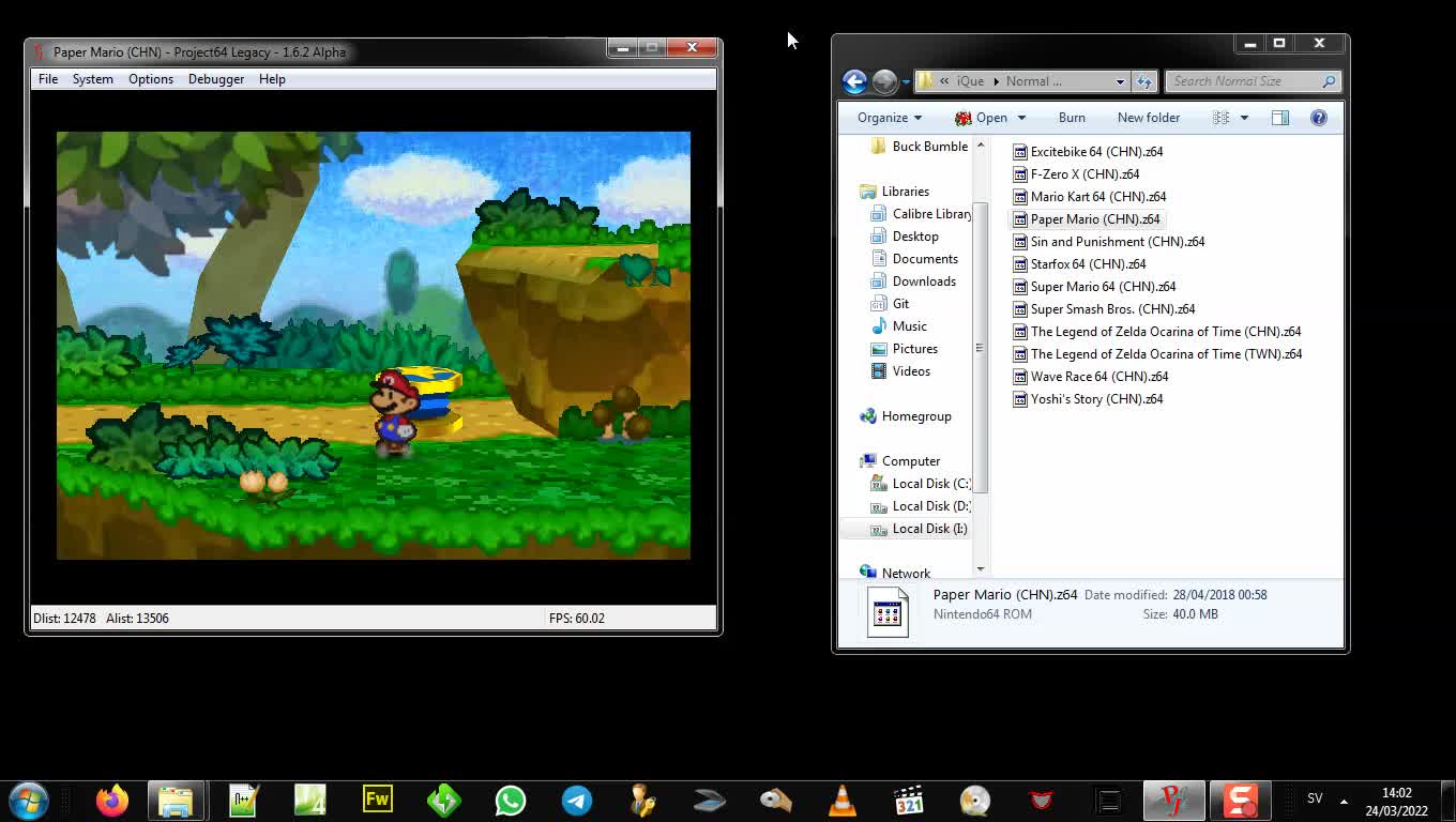 Paper Mario (iQue) With Cheats on Project64 Legacy 1.6.2 Alpha