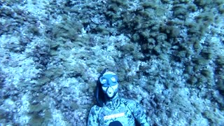 Freediver Blows Some Bubbles