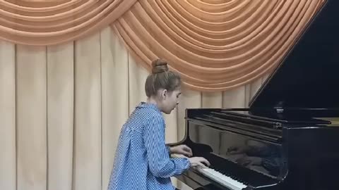 Piano playing beautiful melody