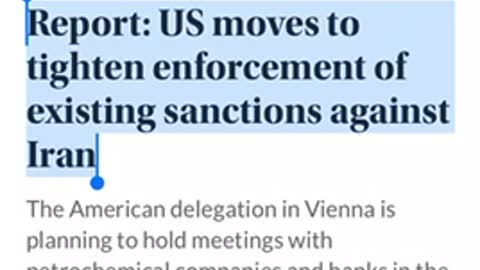 Report: US moves to tighten enforcement of existing sanctions against Iran