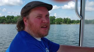 Tom and Me on Lake Murray on Shabbat