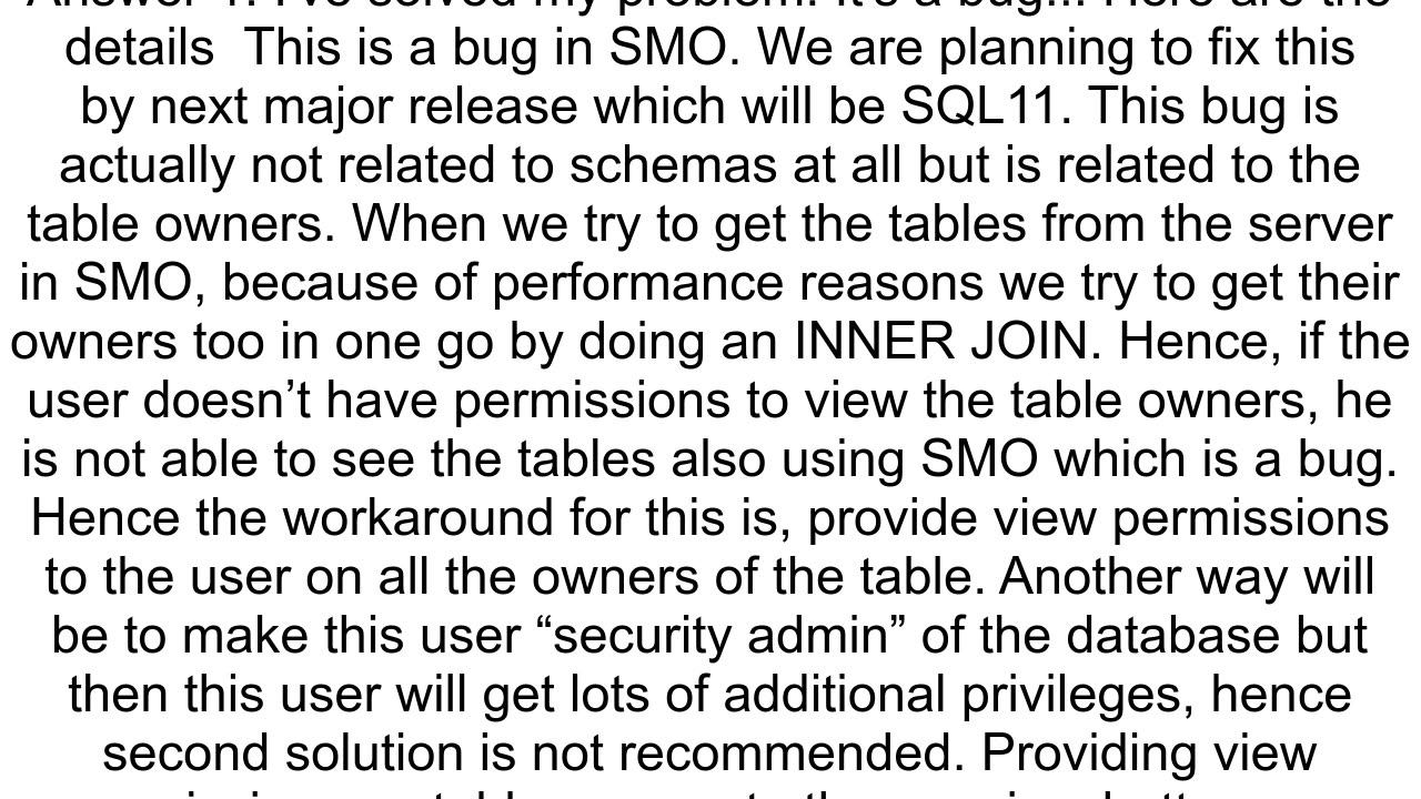 Schema objects not visible in SQL Server Management Studio 2008