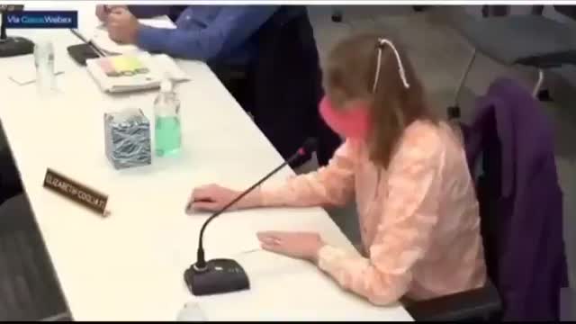 Board of Trustees Member Elizabeth Cogliati Nearly Passes Out Wearing a Mask