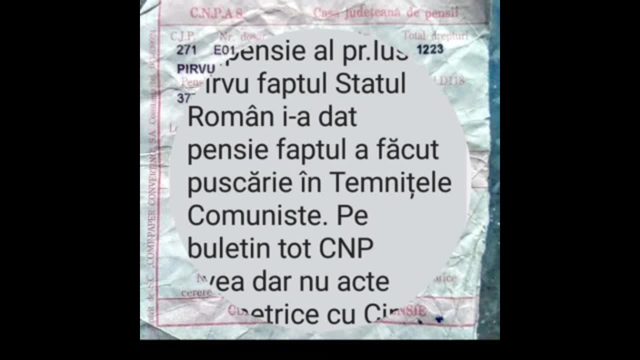 (3) 15. Pr. Iustin Pîrvu a avut Cnp