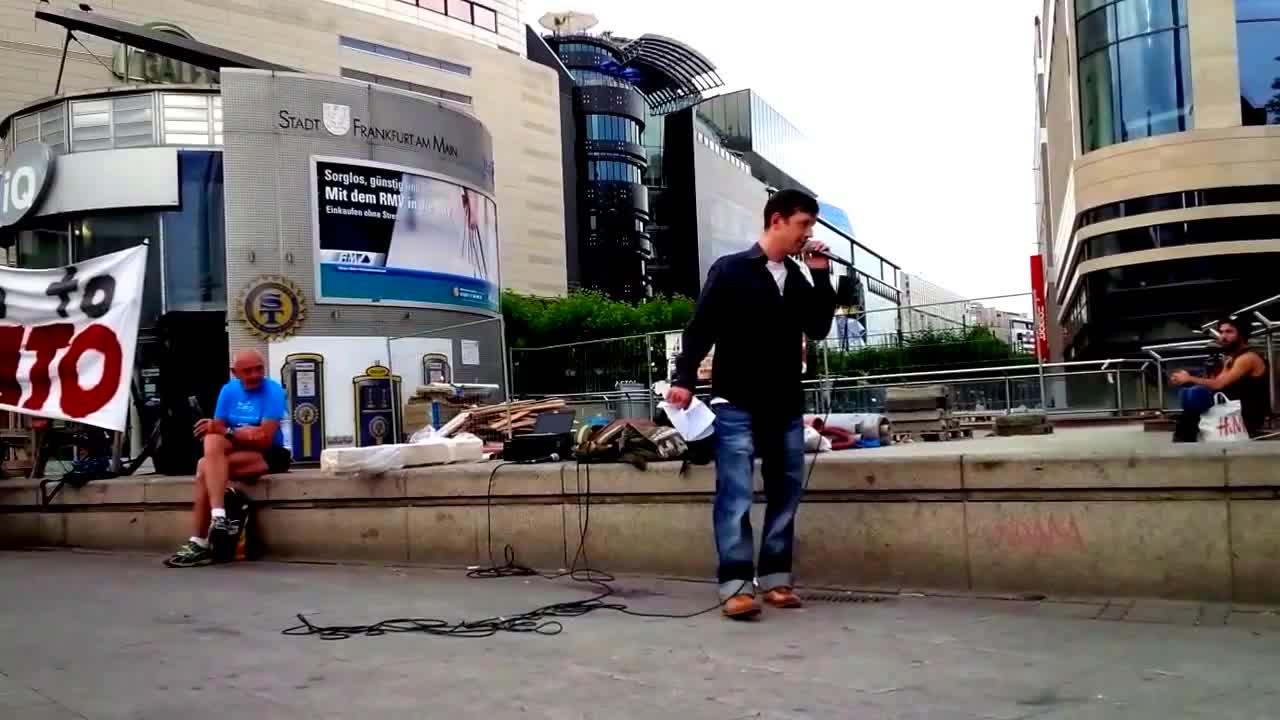 Mahnwache für den Frieden in Frankfurt 07.07.14 (Franky, Gunnar & Moritz)