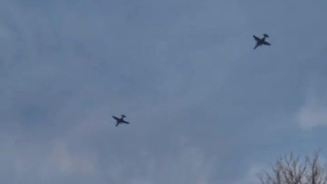 Russian Su-25s in the sky over Donetsk