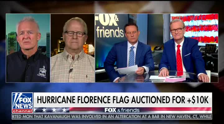 American flag survives the winds of hurricane Florence then sells for over $10,000