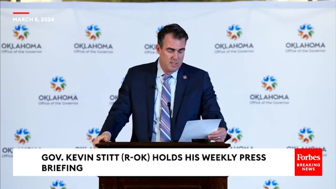 BREAKING NEWS- Kevin Stitt Hammers Biden Following State Of The Union After Human Trafficking Arrest