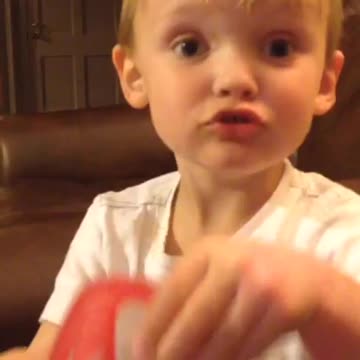 Toddler Sniffs Jock Cup That Brother Convinced Him Was A Gas Mask