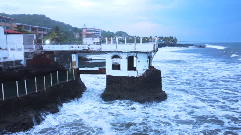 Intriguing construction over the sea