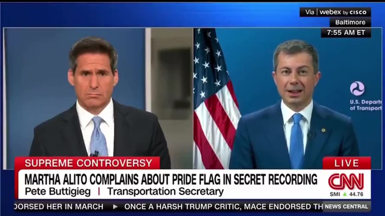 Pete Buttigieg Slams Alito's Wife Flying 'Insurrectionist Flag' And Defends Pride Flag