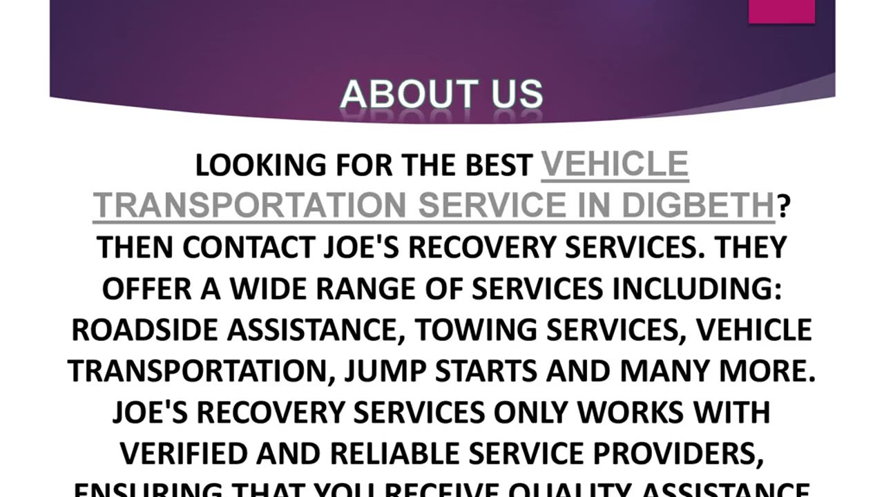 Best Vehicle Transportation Service in Digbeth