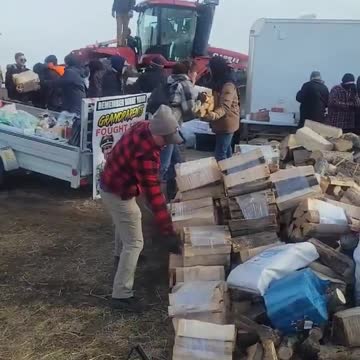 The supplies keep piling up in Milk River and Coutts Alberta