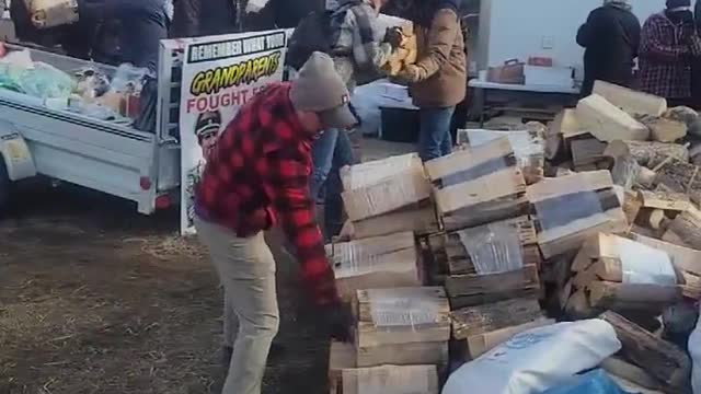 The supplies keep piling up in Milk River and Coutts Alberta