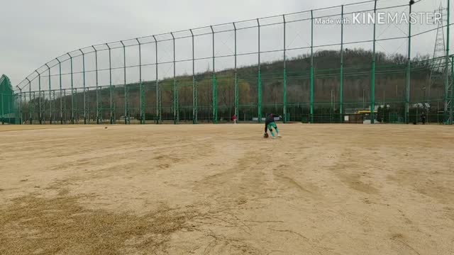 Baseball - Infielding fun-go training.