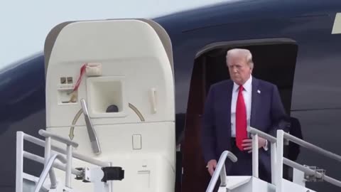 PRESIDENT TRUMP HAS ARRIVED IN ATLANTA.