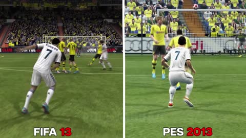 CR7 tiros livres - FIFA vs PES de 2004 a 2022