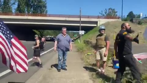 Proud Boy affiliate Barry Johnson incident at Clackamette Park