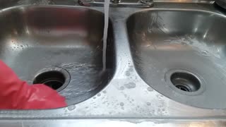 Dirty Sink Scrub. Bar Keepers Friend. ASMR