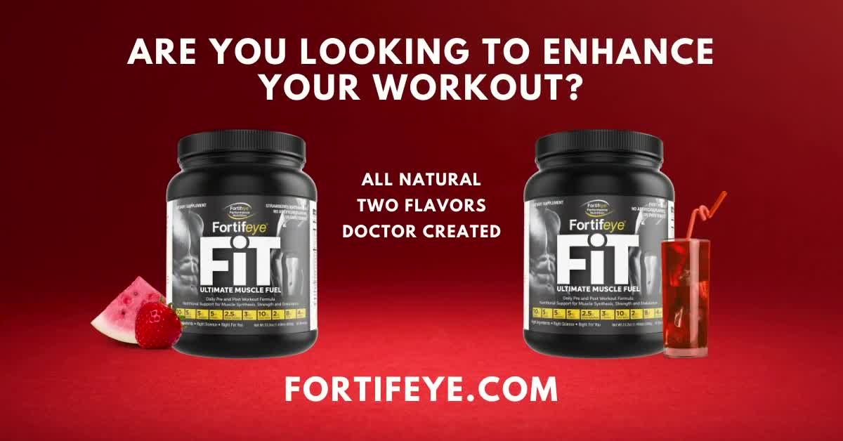 The Ultimate Muscle Fuel Fortifeye Fit, Pre workout and post workout fuel