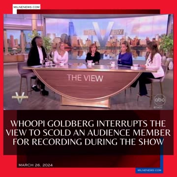 Whoopi Goldberg interrupted The View to scold an audience member