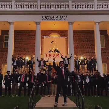 Frat boys celebrating the landslide win