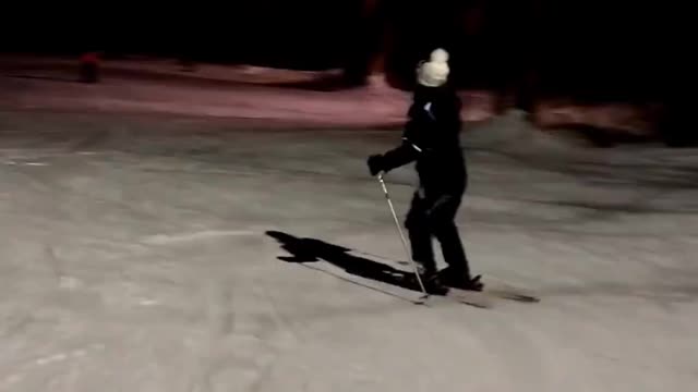 Christine skiing regular hill