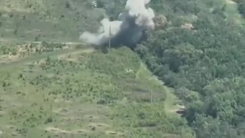 Russian Tank Hits Mine