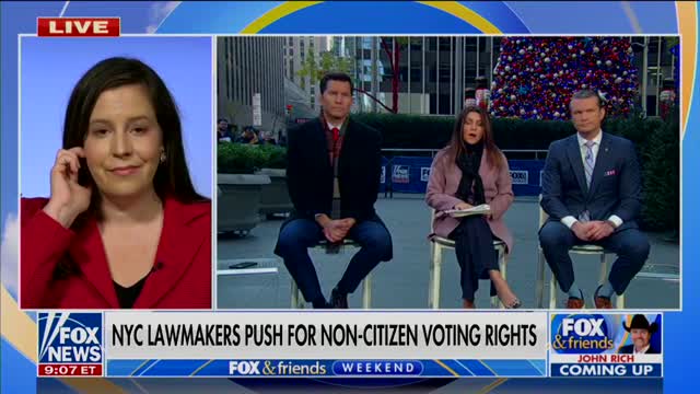 Elise Stefanik joins Fox and Friends to discuss illegal immigrants voting in NYC 12.05.21