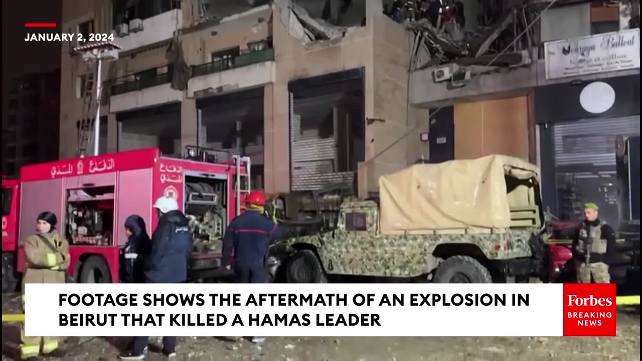 WATCH- Footage Reveals Aftermath Of Explosion That Killed A Senior Hamas Leader