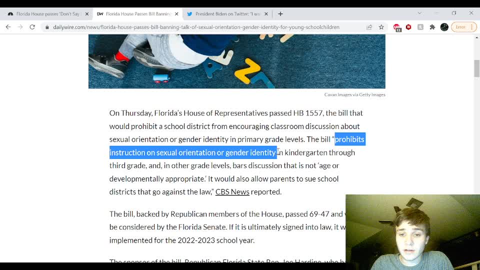 Florida to pass bill that stops the sexualization of grade school children