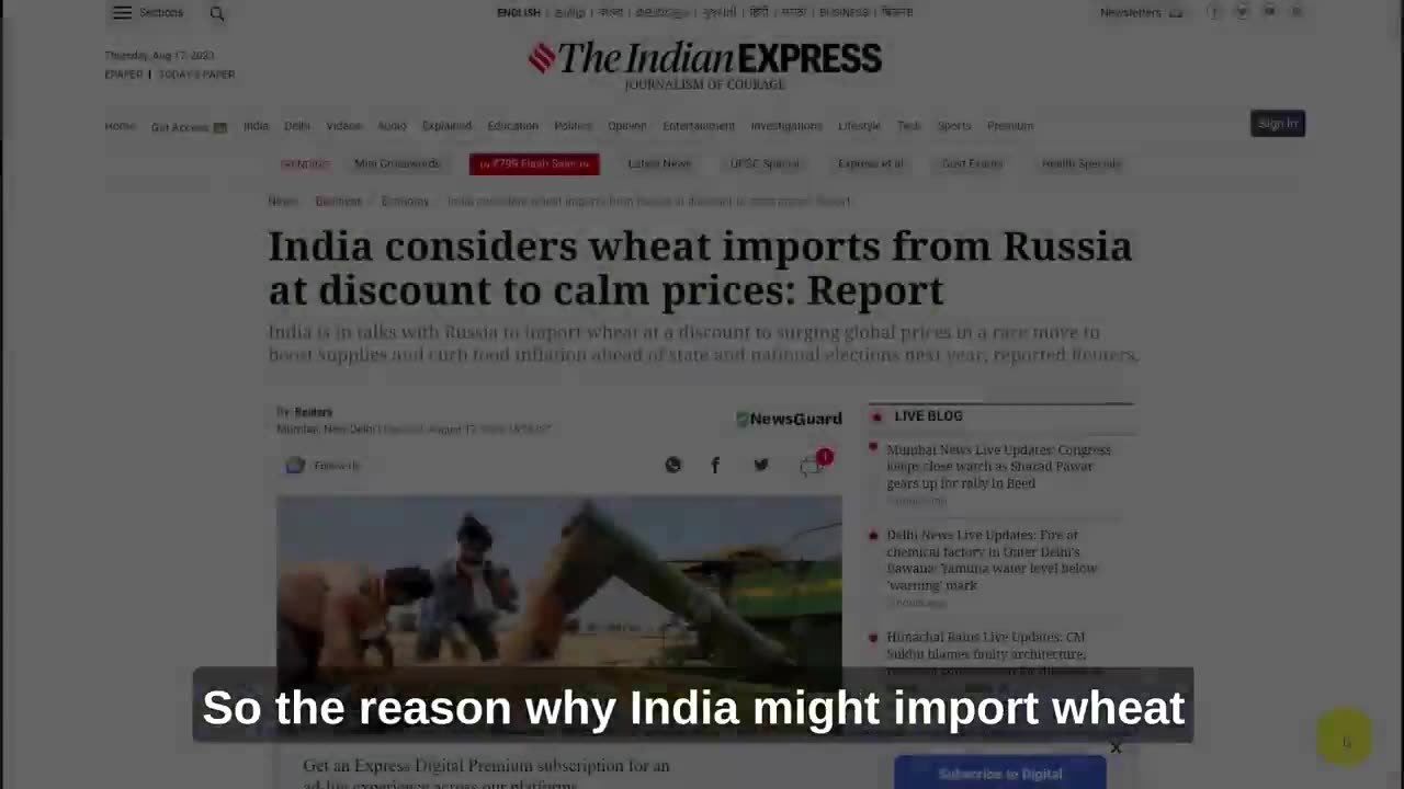 India buy wheat from russia