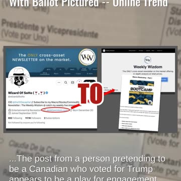Fact Check: Canadian Citizen Did NOT Cross Border To Vote Trump With Ballot Pictured -- Online Trend