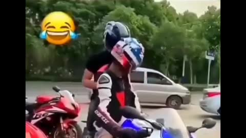 On bike funny video