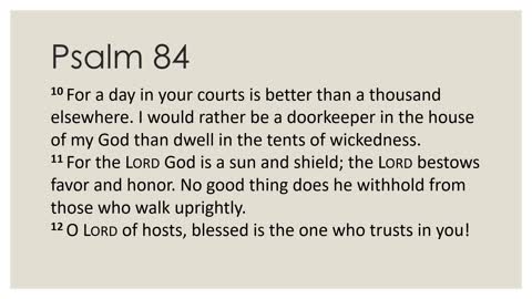 Psalm 84 Devotion